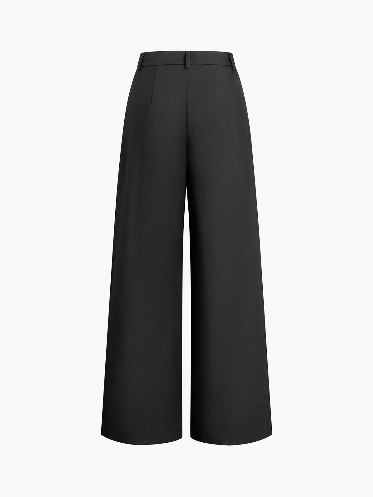Kemersiz Geniş Paça Pantolon Beyaz Regular Fit