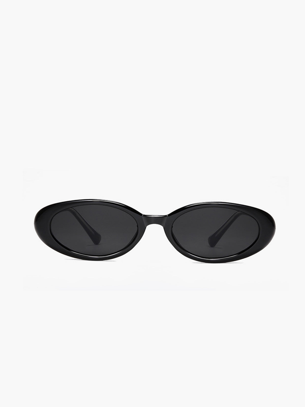 Vintage Oval Güneş Gözlüğü Siyah Retro Tasarım
