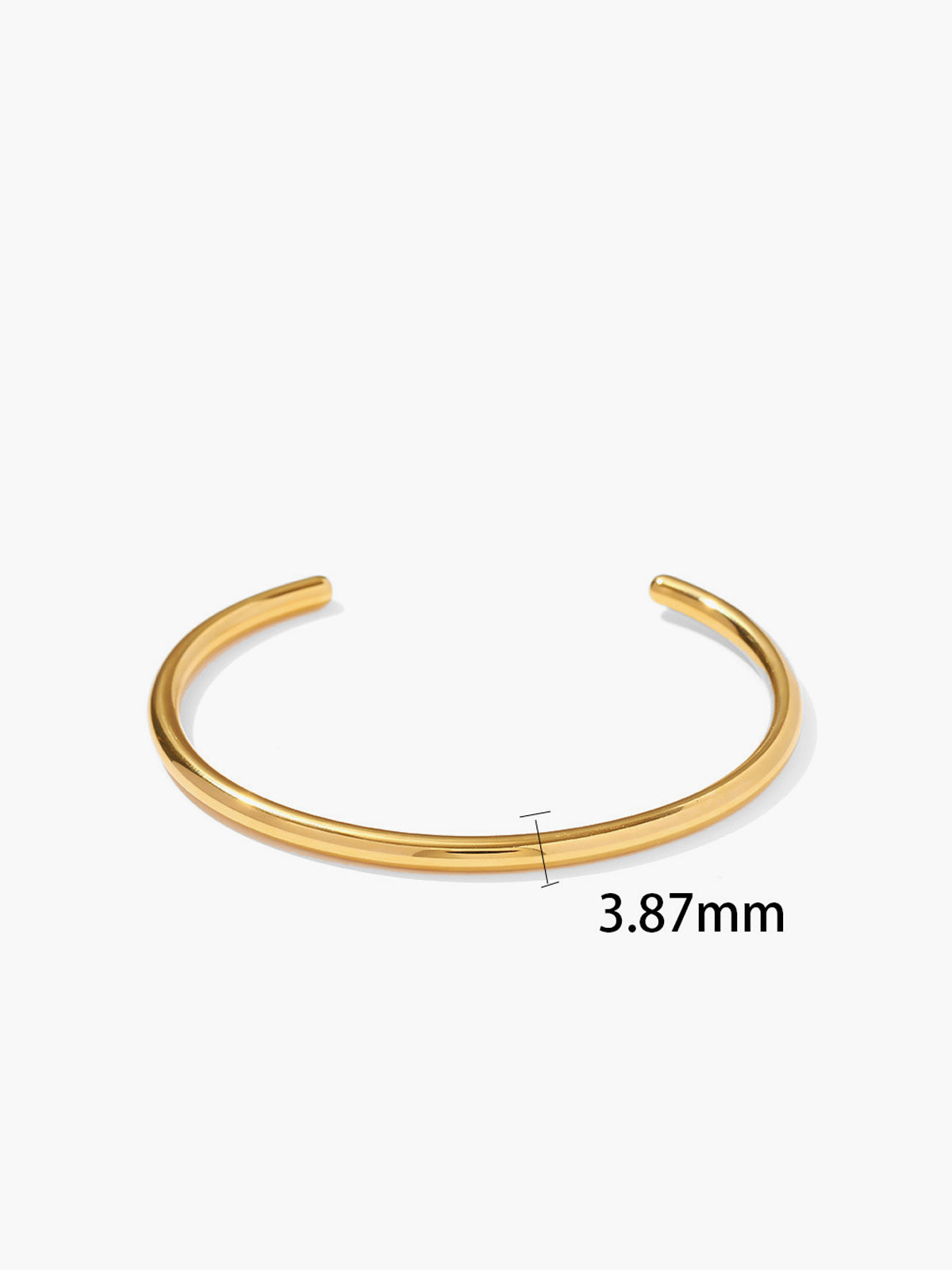 Altın Açık Bileklik Titanyum Çelik Minimalist