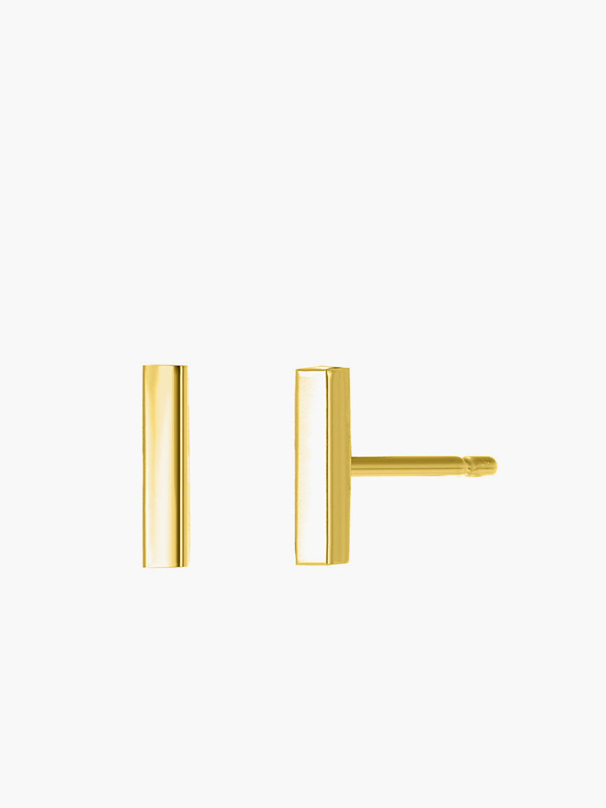 Minimalist Bar Çubuk Küpe Altın Titanyum Çelik