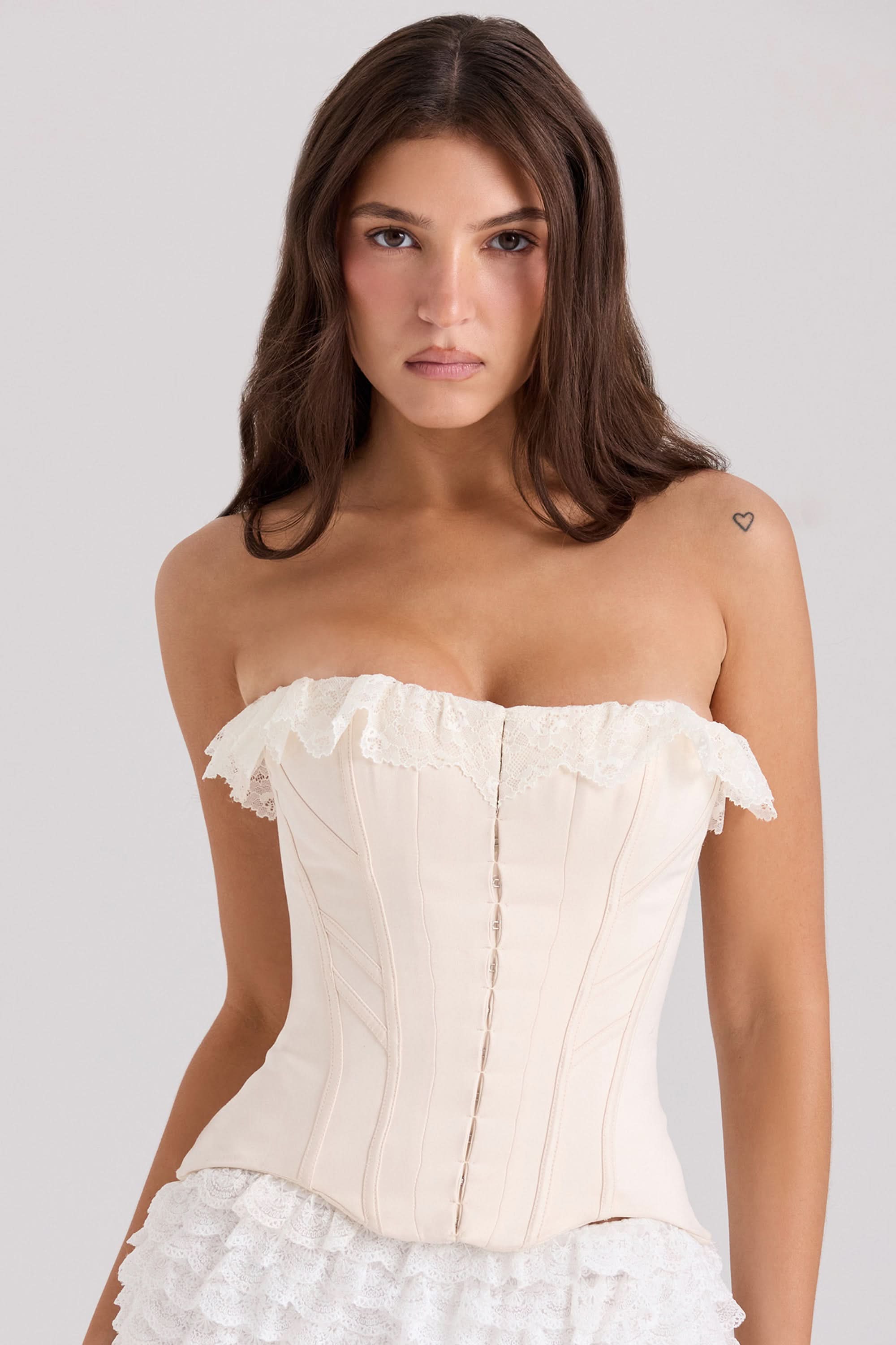 Straplez Dantel Korse
