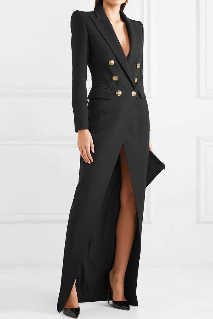 Simona Smokin Maxi Blazer Elbise