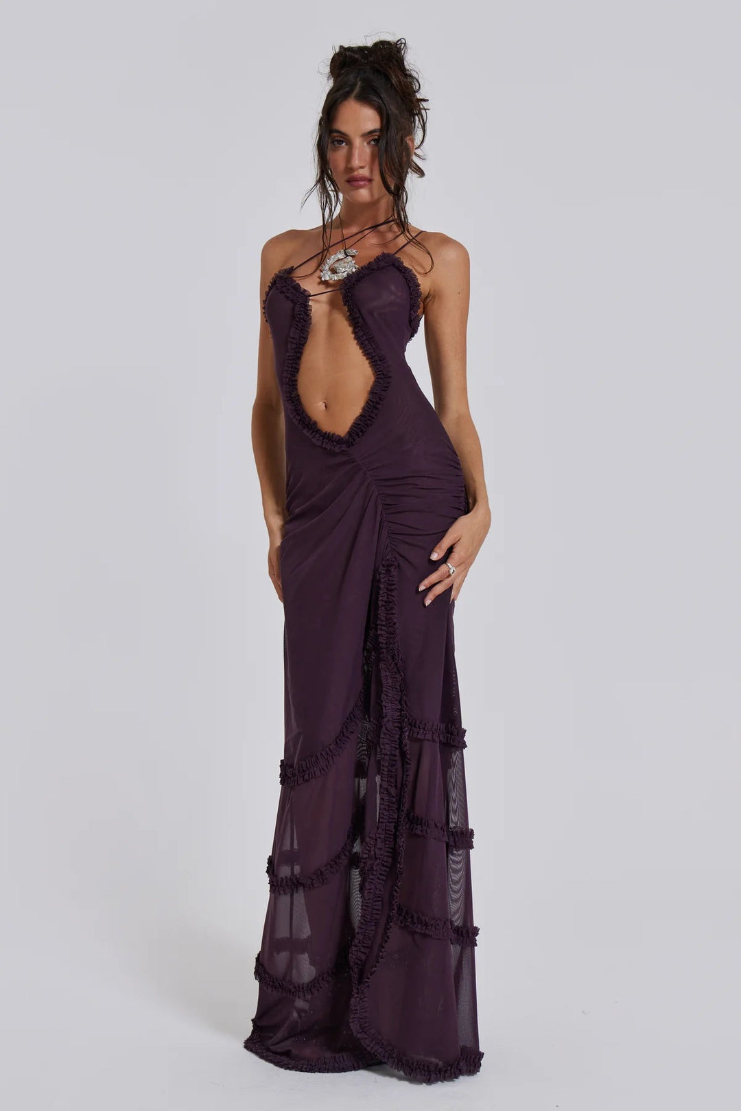 Alondra Cutout Transparan Elbise