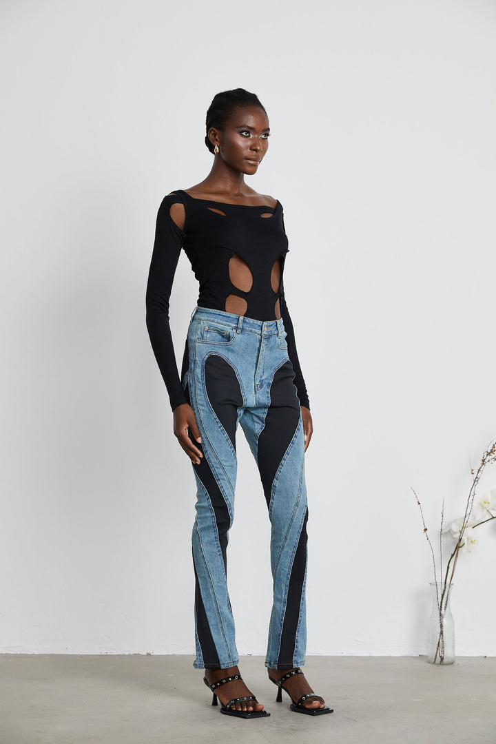 Noémie Spiral Panelli Jean Pantolon