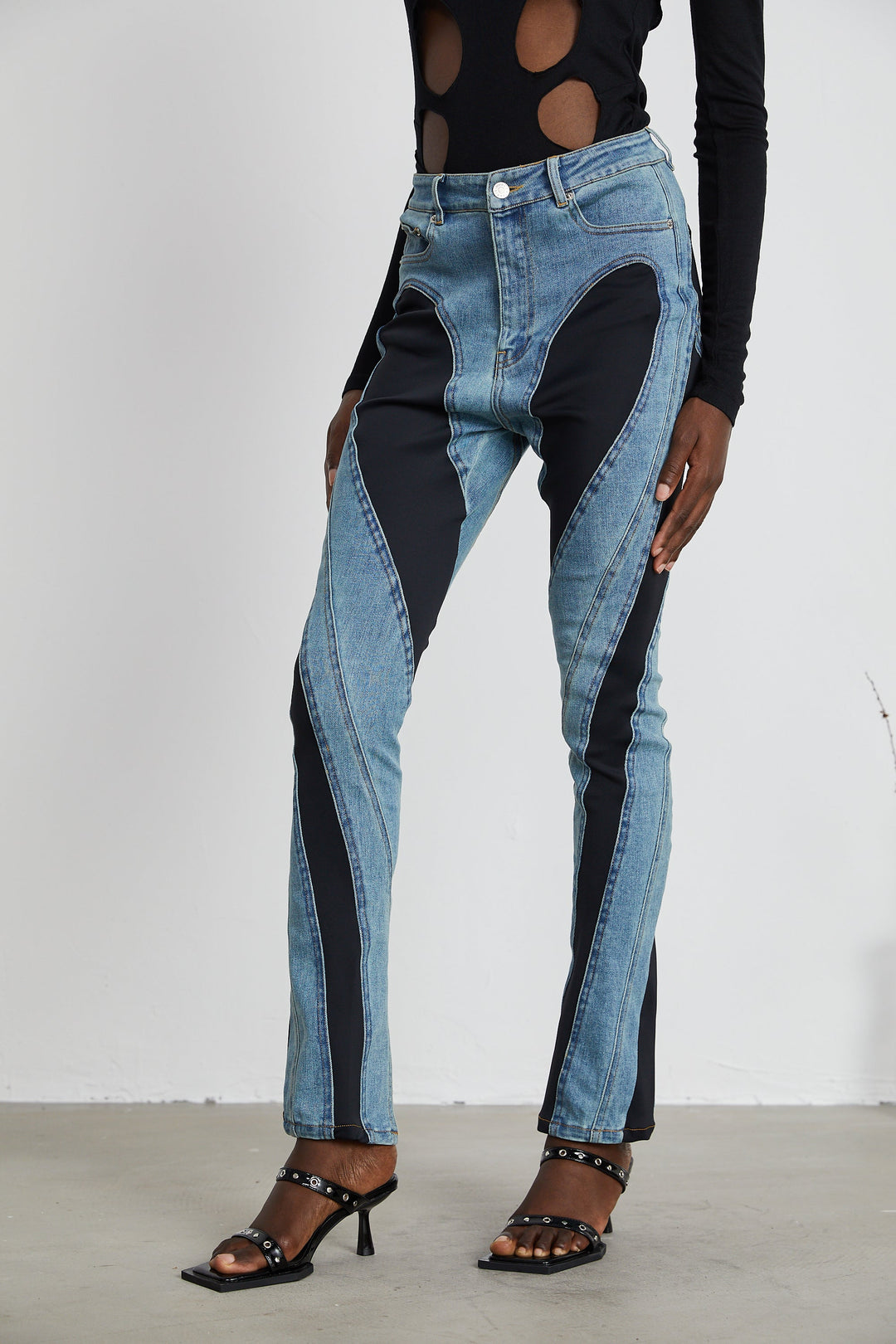 Noémie Spiral Panelli Skinny Jean Pantolon