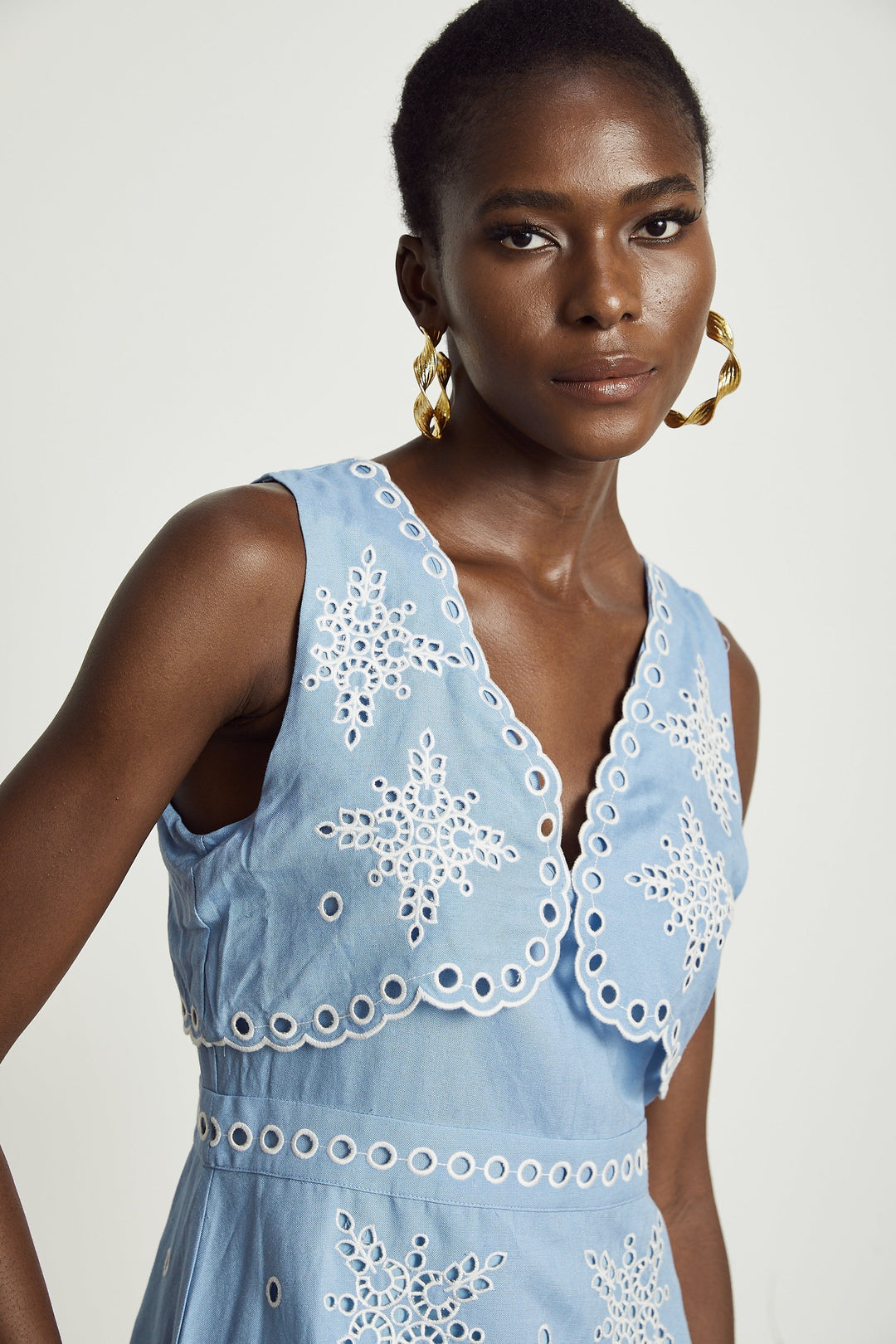 Holly Broderie-Anglaise Mini Elbise