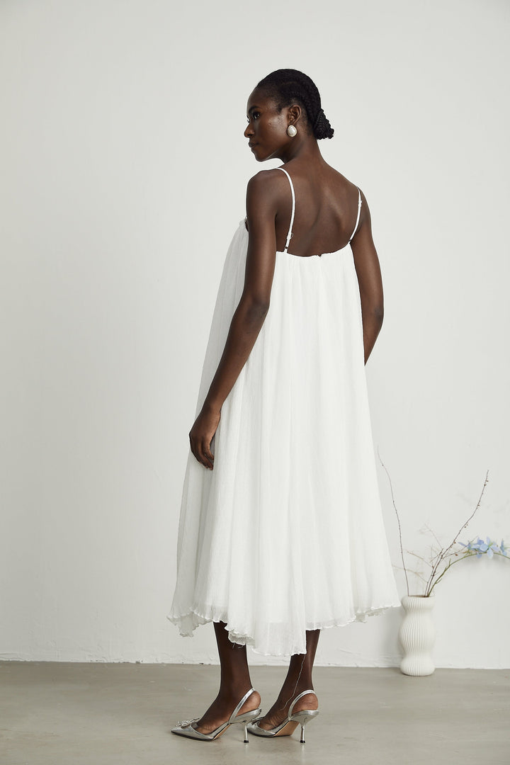 Clothilde Tül Pilili Mini Elbise