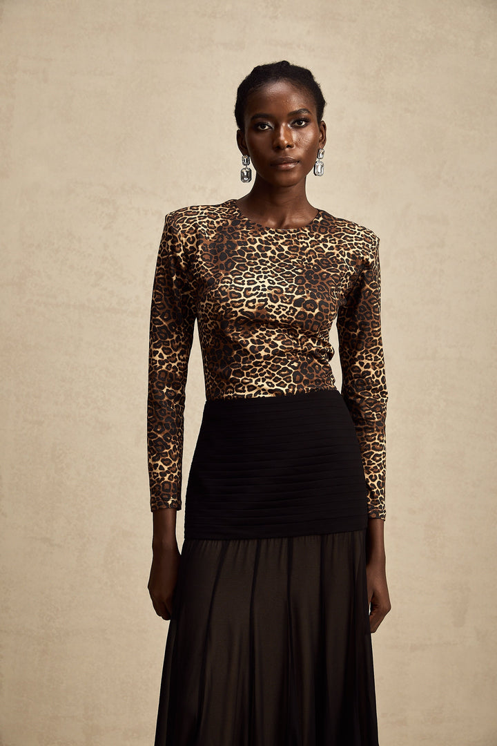 Lise Leopar Desenli Body