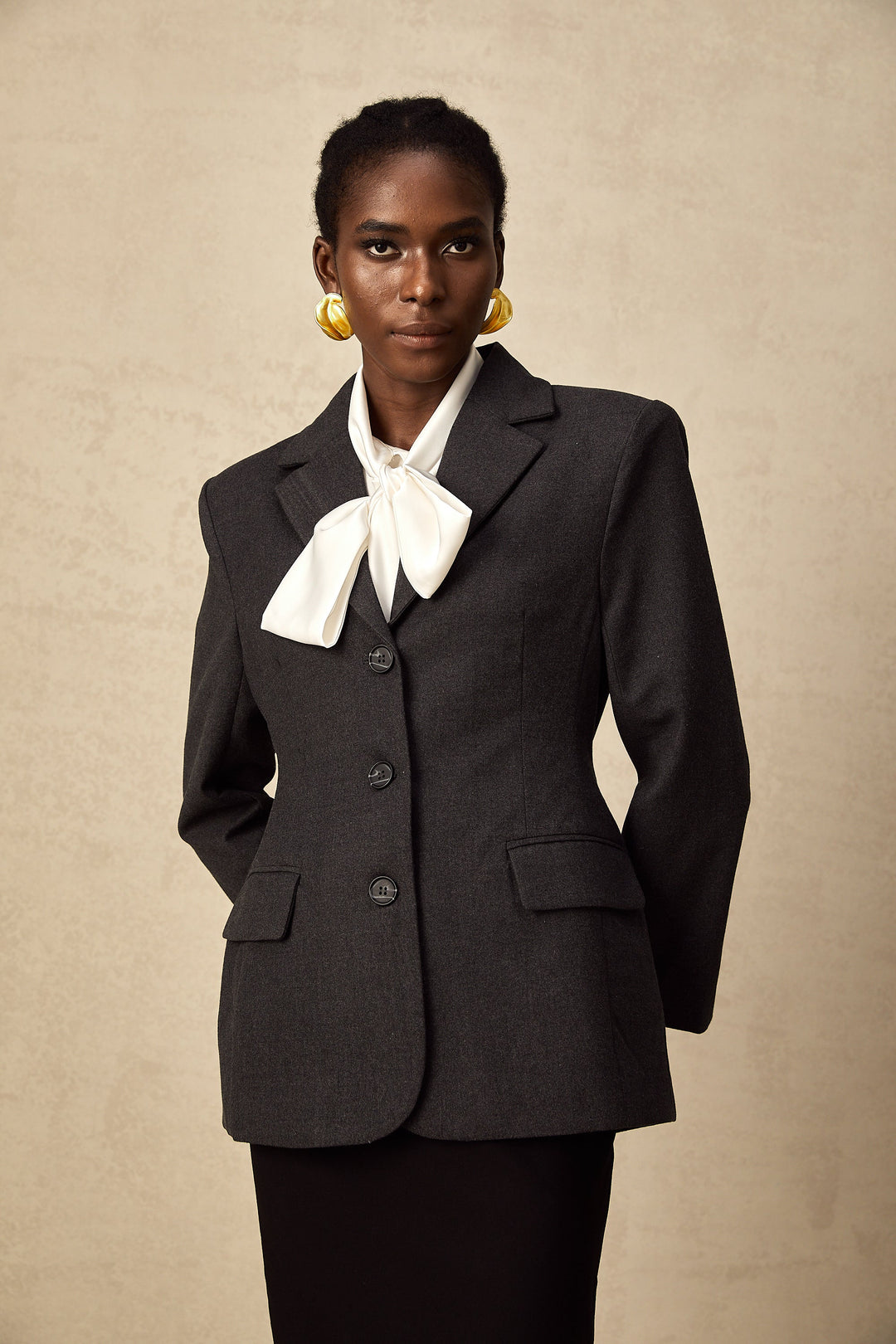 Lyana Gri Beli Dar Blazer