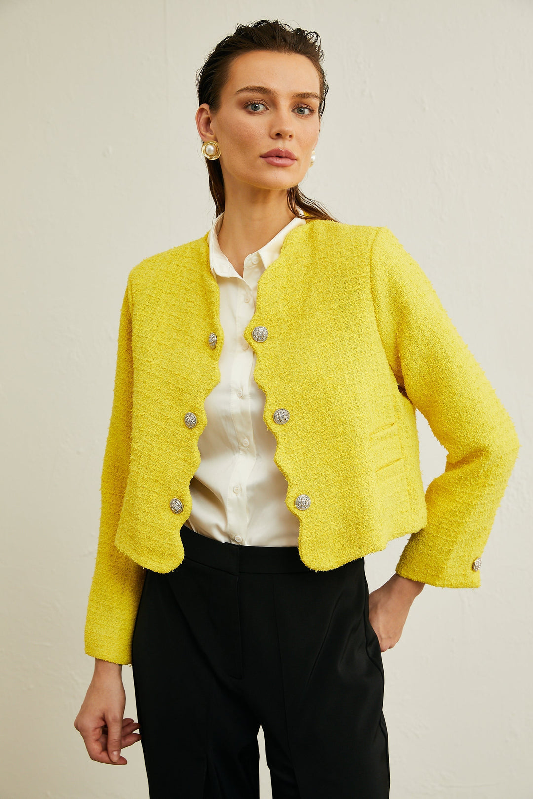 Ulrike Sarı Fisto Kesimli Ceket