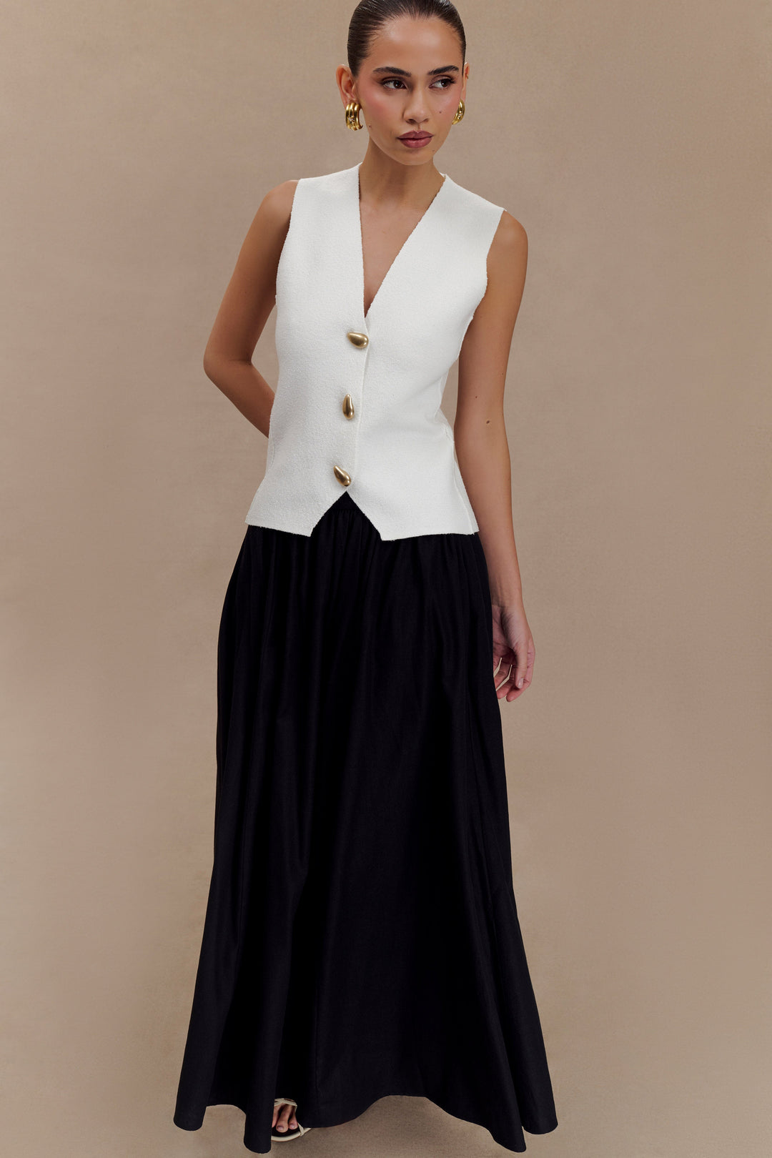 Clarence Keten A-Line Maxi Etek - Siyah