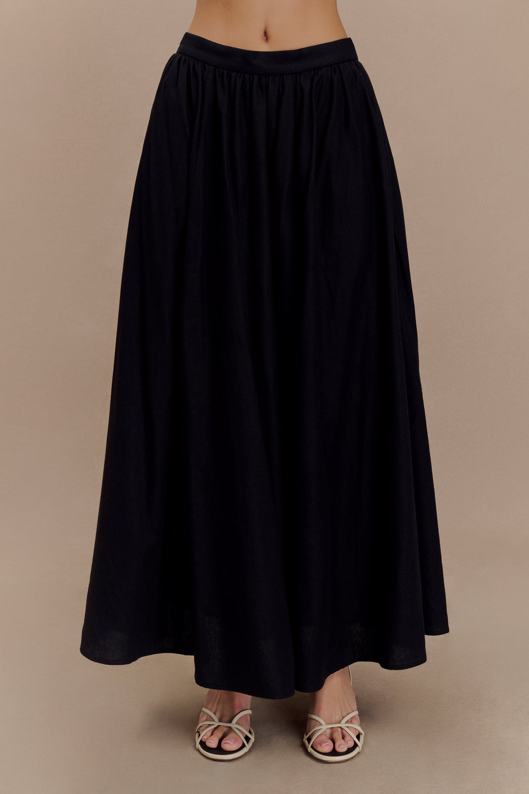 Clarence Keten A-Line Maxi Etek - Siyah