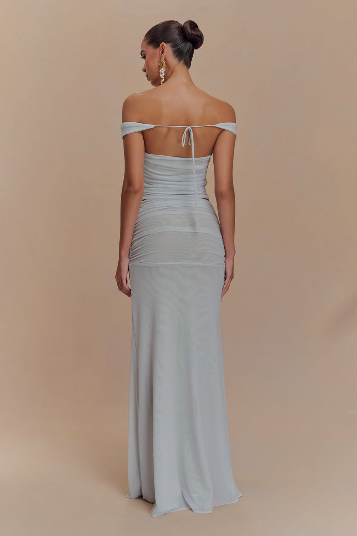 Brooklyn File Crop Top - Soluk Mavi