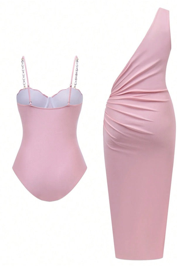 Blush Babe Monokini Mayo &amp; Pareo Takım