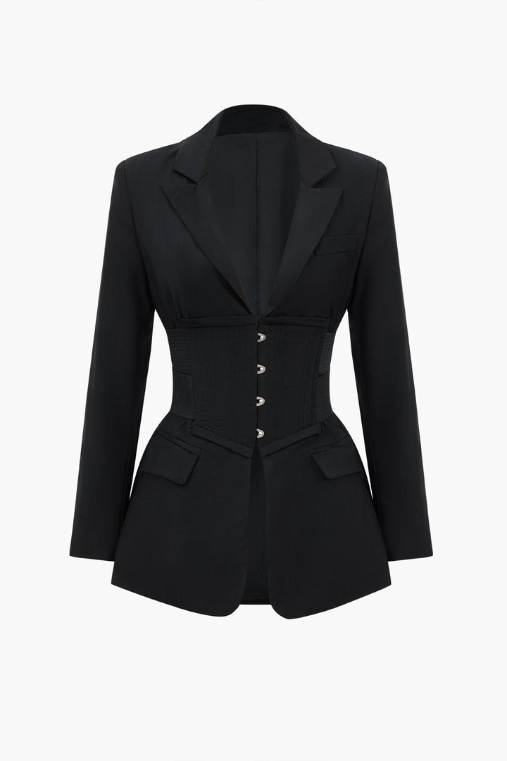 Capriona Düğmeli Korsaj Detay Blazer