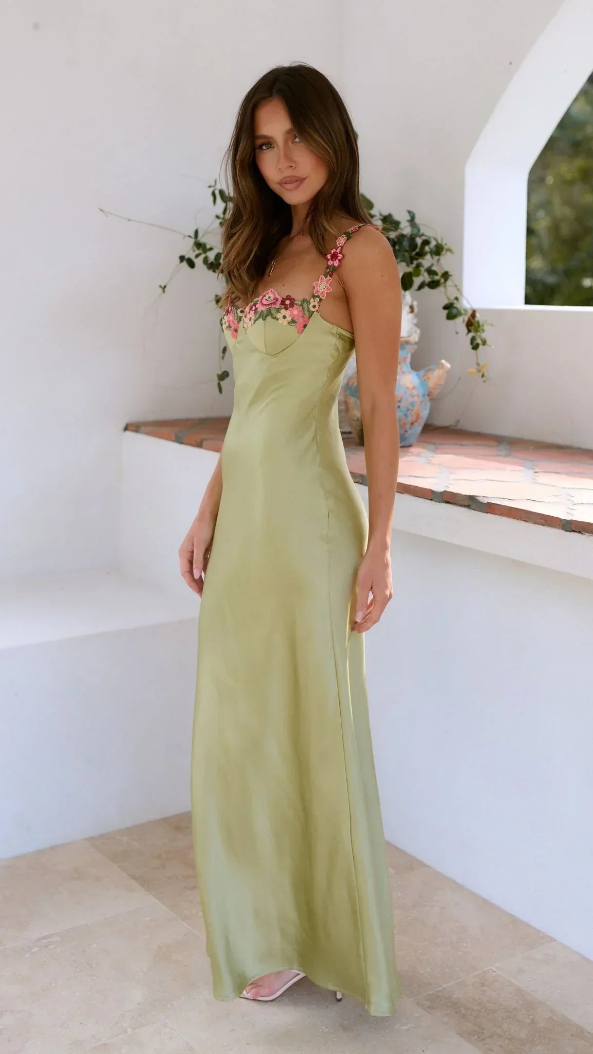 Aurora Uzun Elbise - Limon