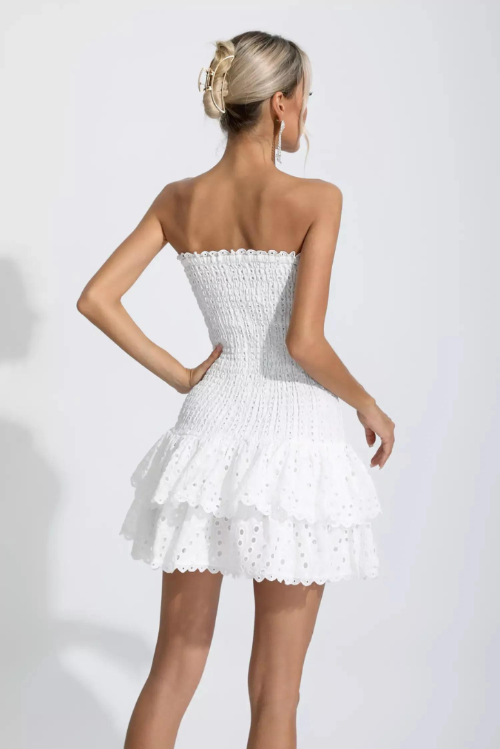 Monaco Mini Elbise - Beyaz