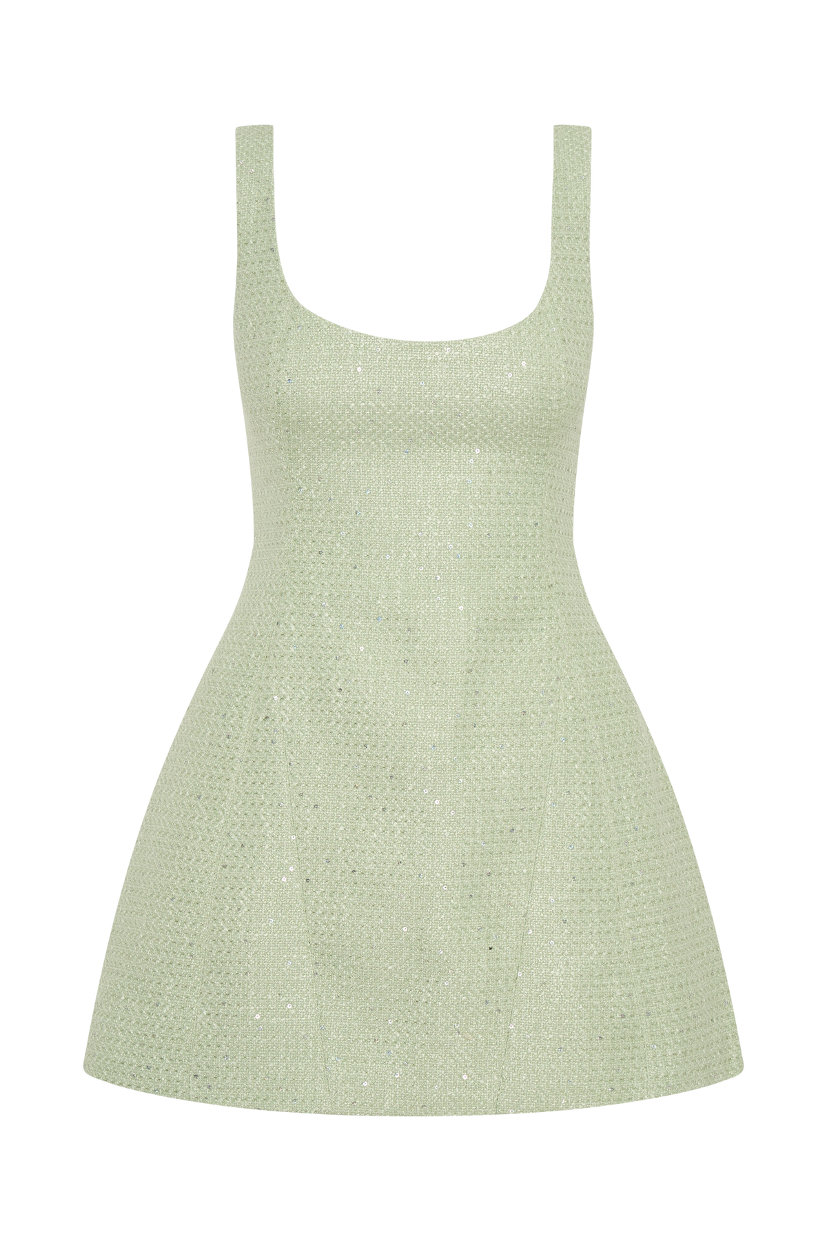 Beth Tüvit Mini Elbise - Pastel Yeşil