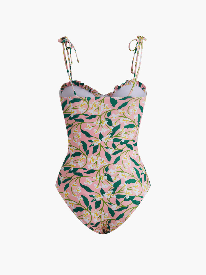 Floral Bağlama Askı Mayo