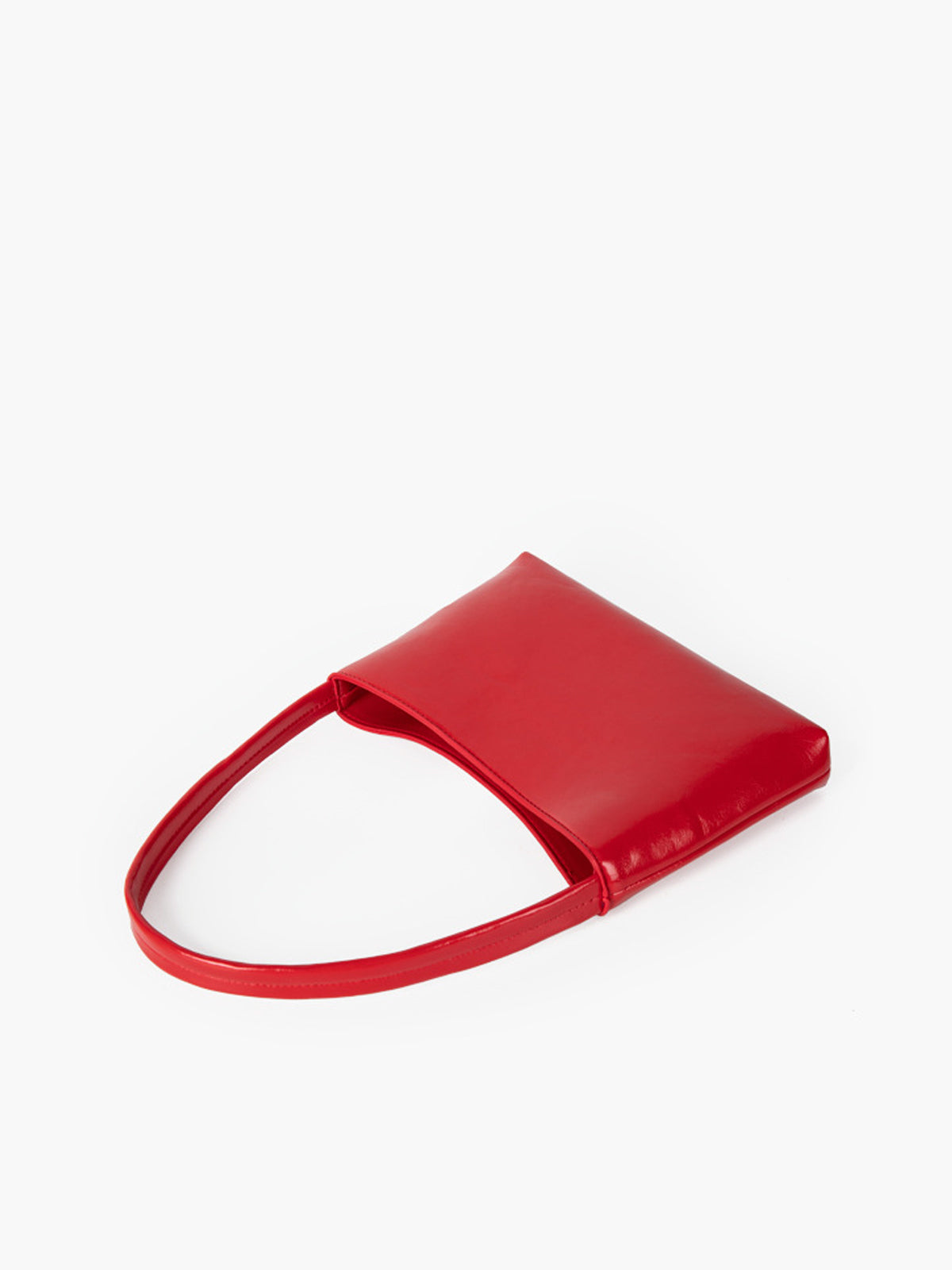 Minimalist Kısa Saplı Omuz Çantası Kırmızı