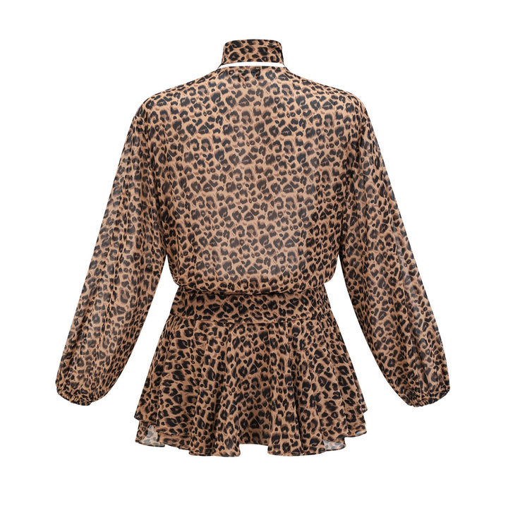 Laurence Leopar Desenli Mini Elbise
