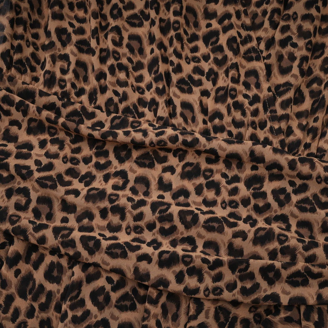 Laurence Leopar Desenli Mini Elbise