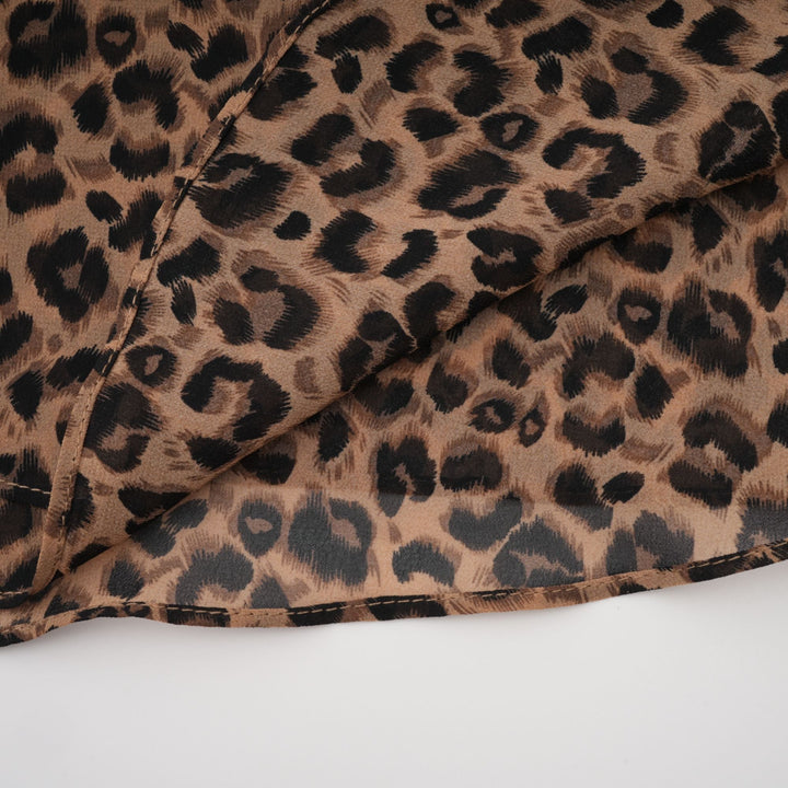 Laurence Leopar Desenli Mini Elbise