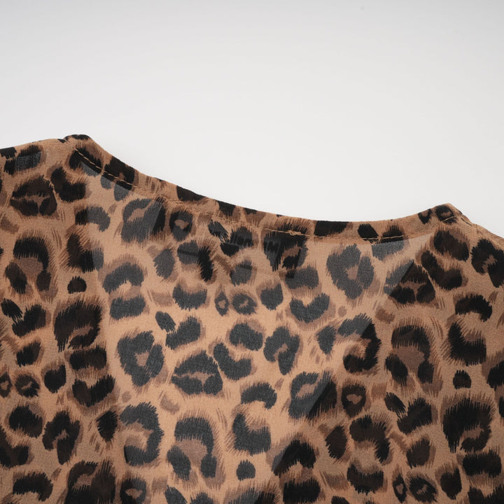 Laurence Leopar Desenli Mini Elbise