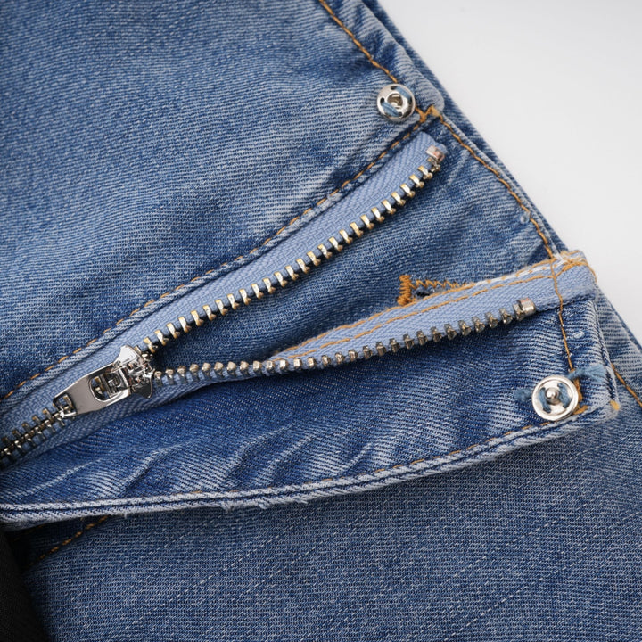 Nala Jarse Panelli Denim Üst Ve Etek Uyumlu Set