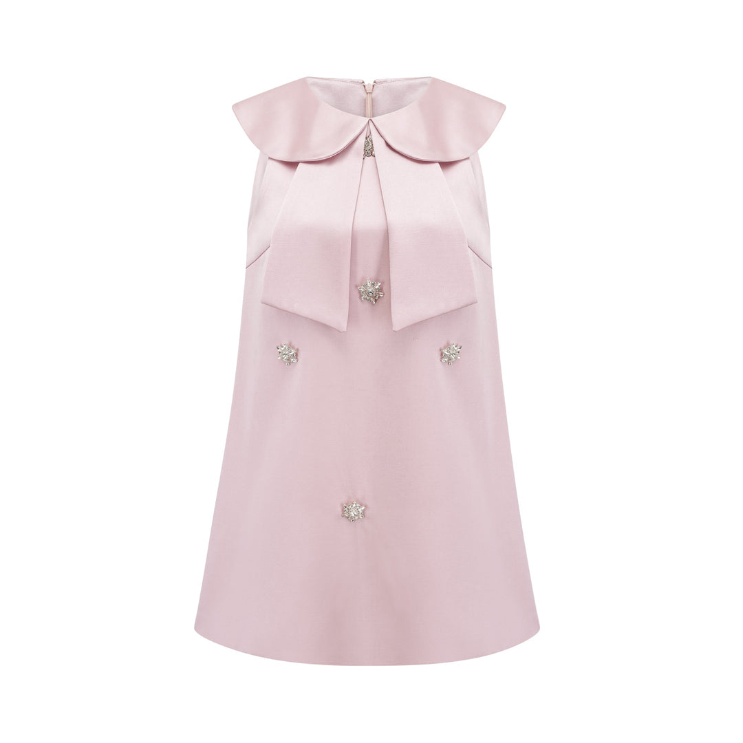 Catiana Kristal Saten Mini Elbise