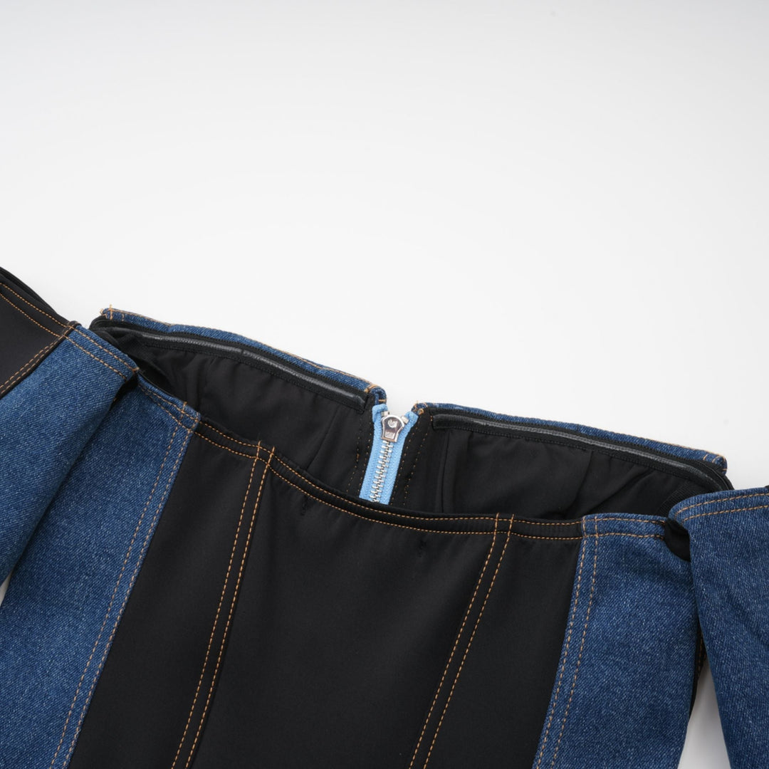Melina Korse Denim Bodysuit