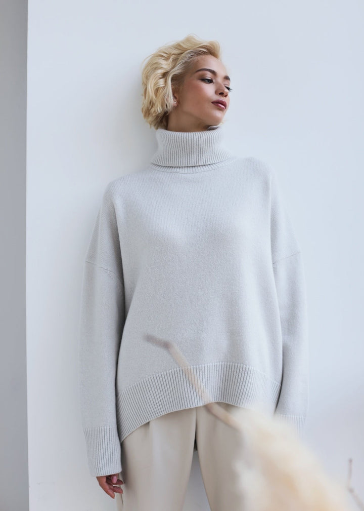 Luxe Oversize Balıkçı Yaka Kazak