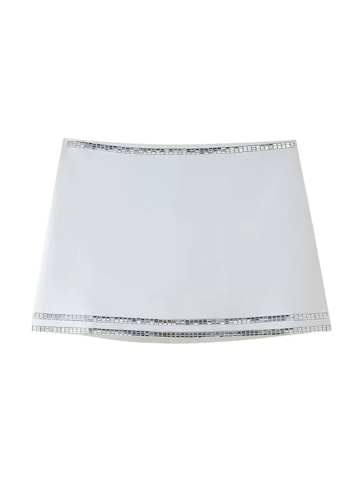 Conjunto Straplez Üst Mini Etek Takım
