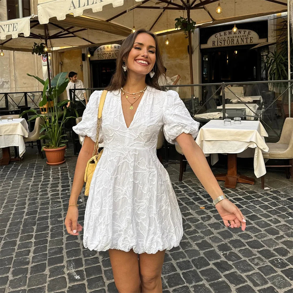 Corinne Şık Kabartmalı Elbise