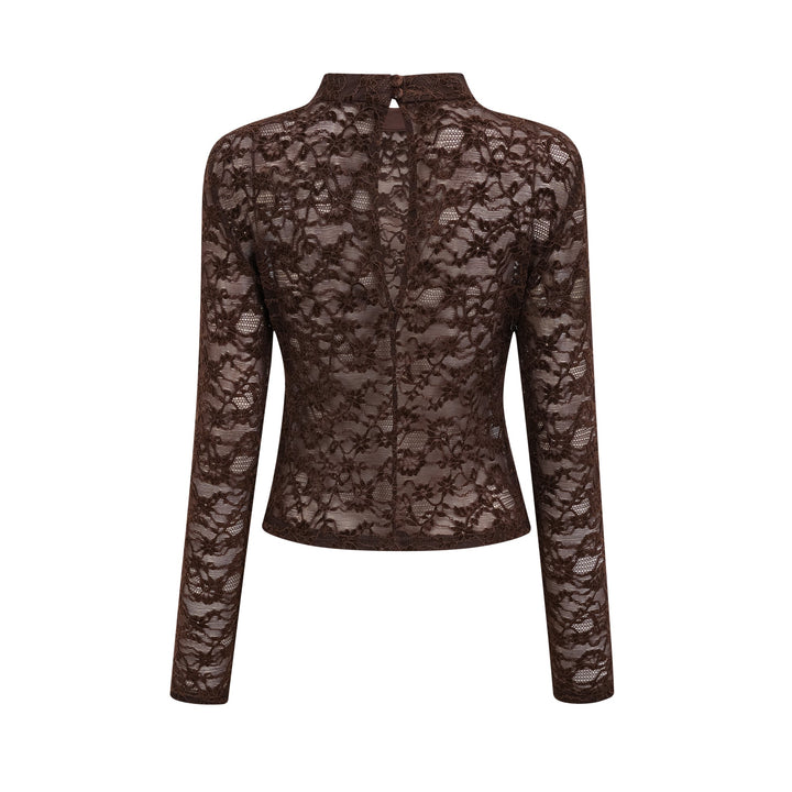 Fleur Güpür Dantelli Kadife Mini Elbise