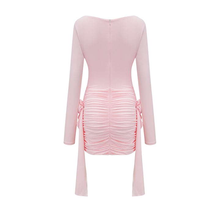 Chloé Pembe Uzun Kollu Çiçekli Elbise