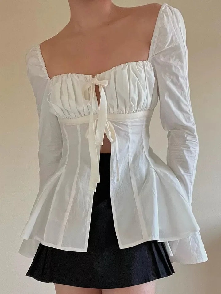 Fransız Model Bağlamalı Bluz