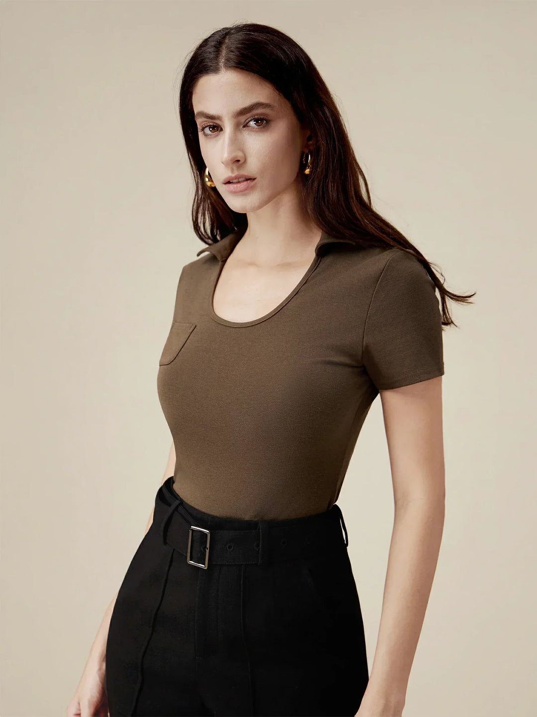 Pamuklu Slim Fit Kaburga Örgü Üst