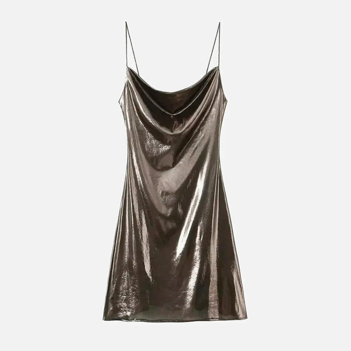 Martinez Metalik Mini Elbise