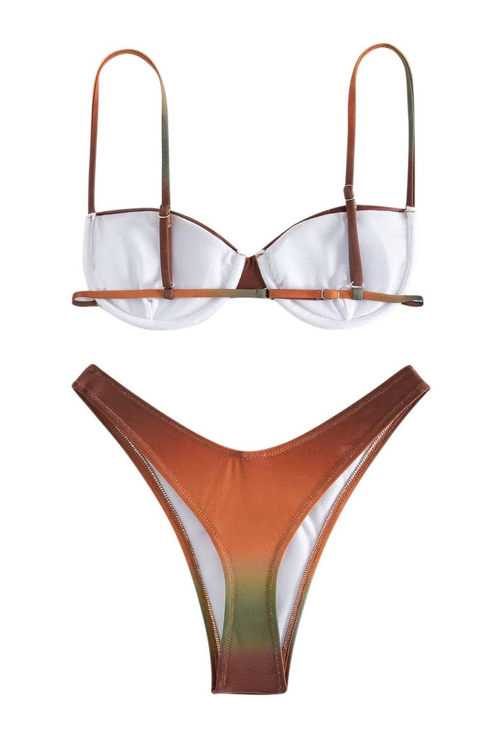 Brook Baskılı Degrade Bikini Takımı