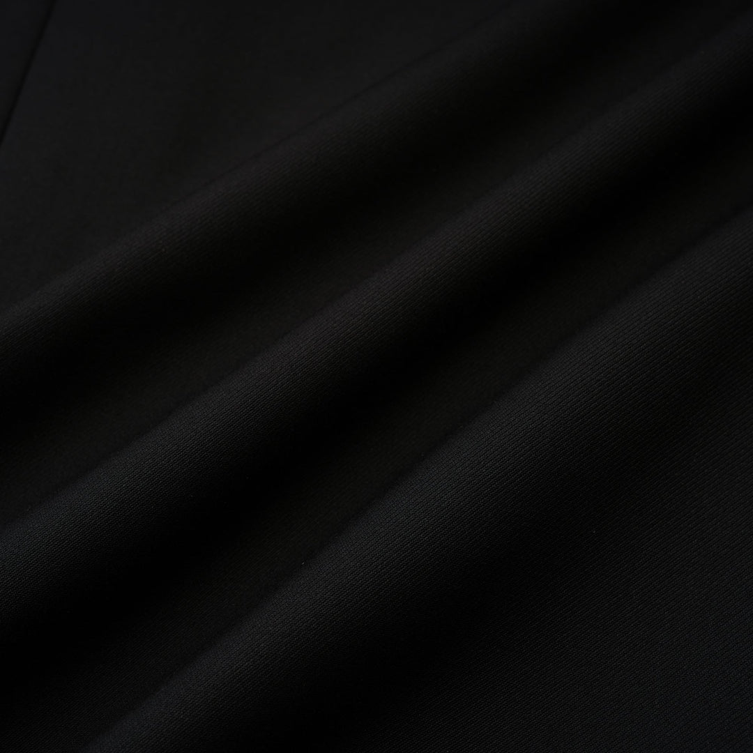 Renée Siyah Bol Kesim Tek Düğmeli Yün Blazer