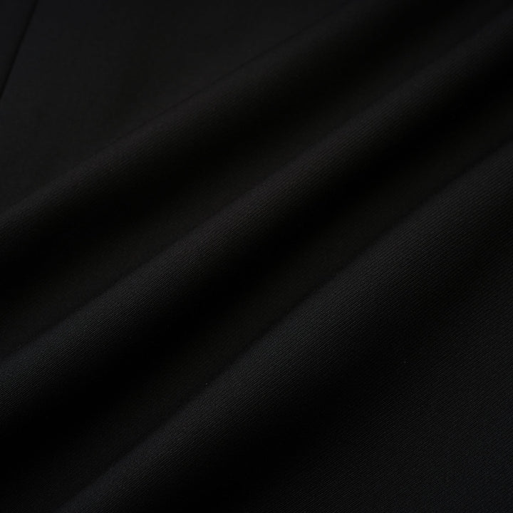 Renée Siyah Bol Kesim Tek Düğmeli Yün Blazer