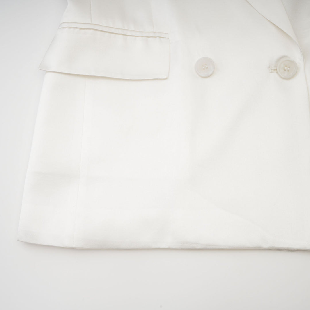 Sylvie Beyaz Kruvaze Blazer