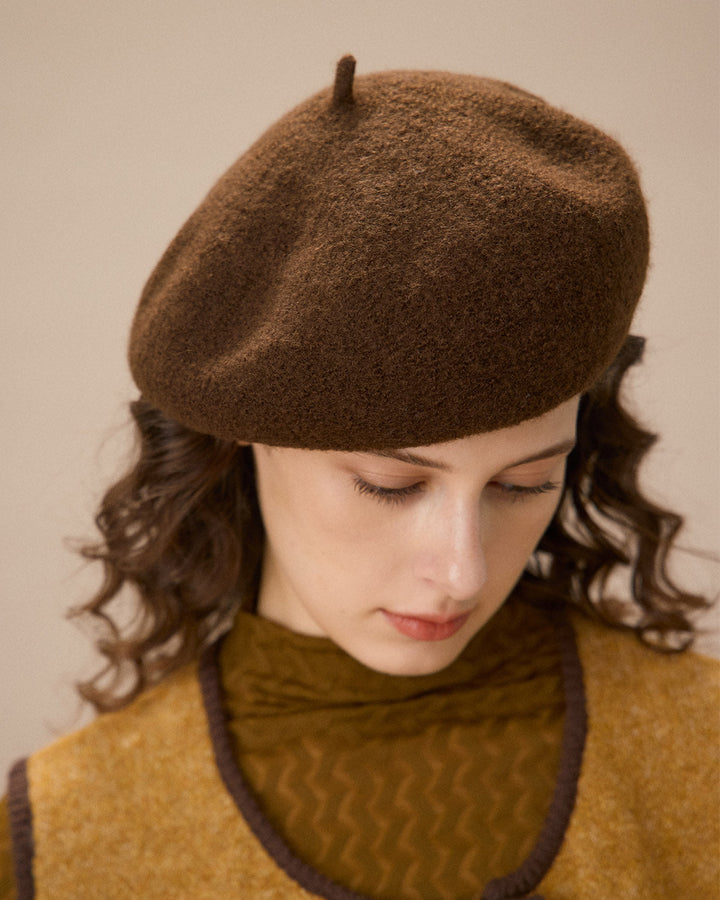 Klasik Yün Beret Şapka